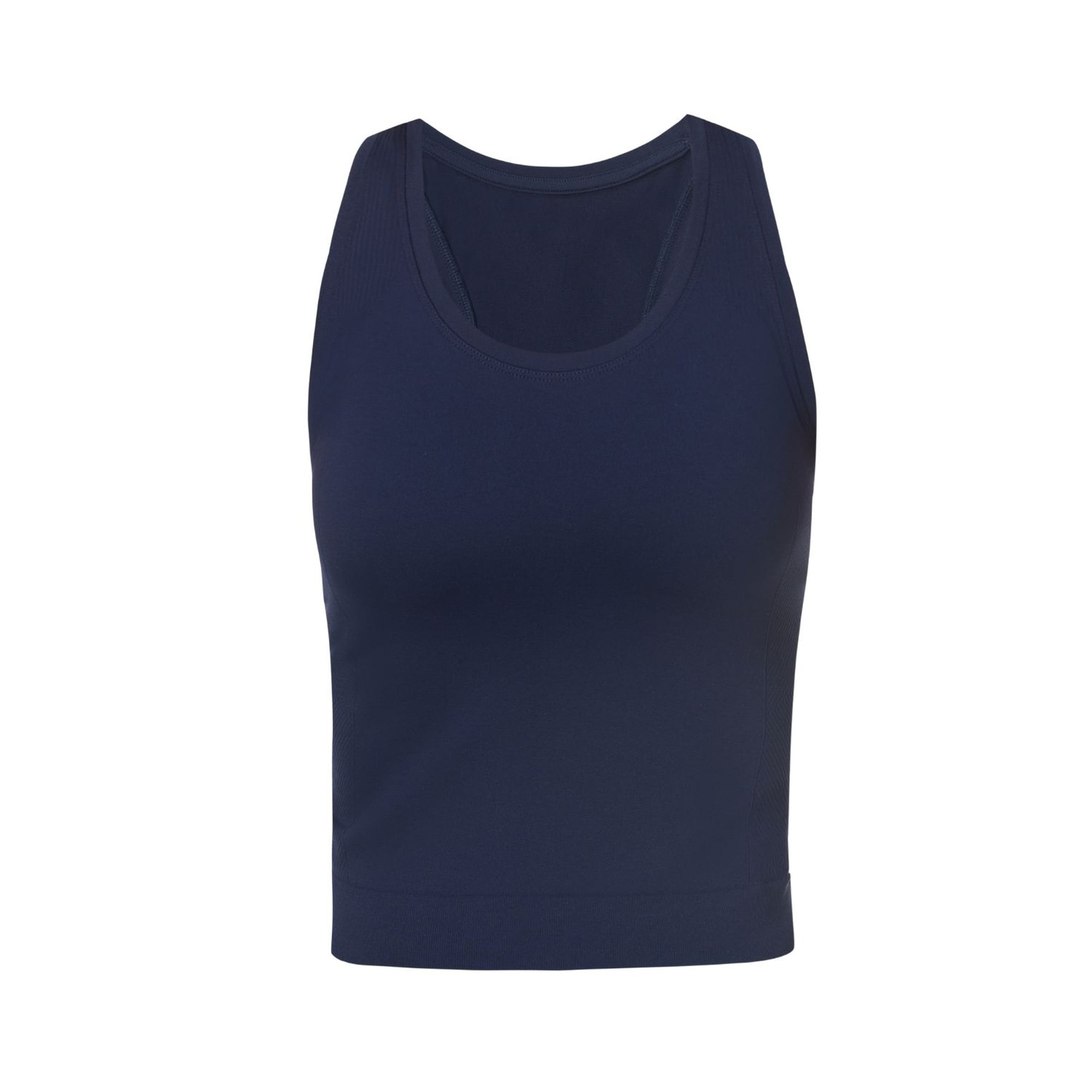 Sweaty Betty Athlete Crop Seamless Workout Kadın Mavi Fitness Tişört