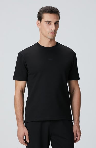  Network Erkek Siyah  Baskılı Sweatshirt