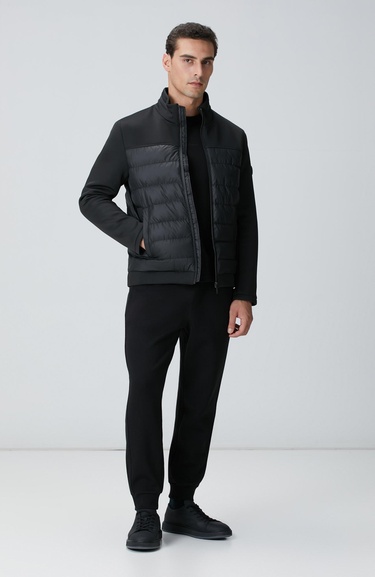  Network Erkek Siyah  Baskılı Sweatshirt