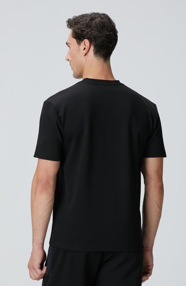  Network Erkek Siyah  Baskılı Sweatshirt