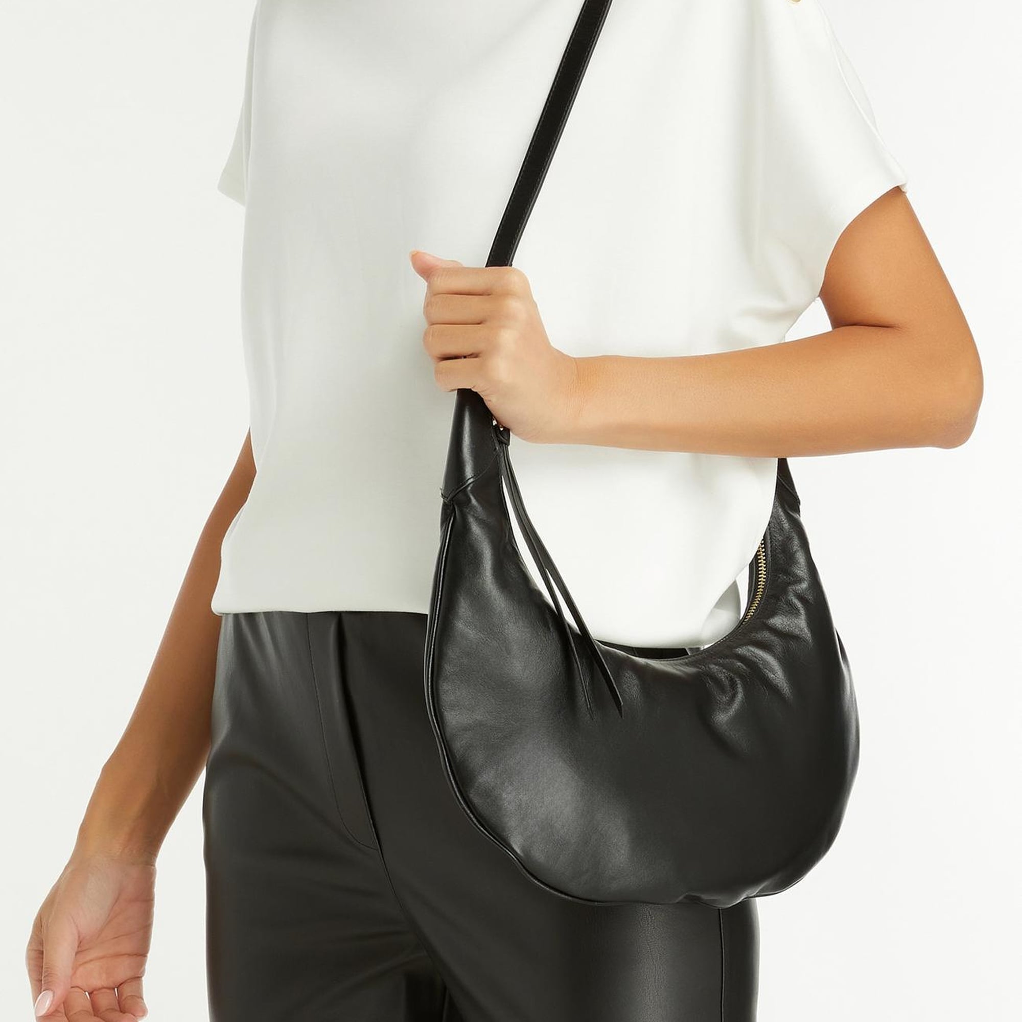 Network Kadın Siyah Deri Çanta