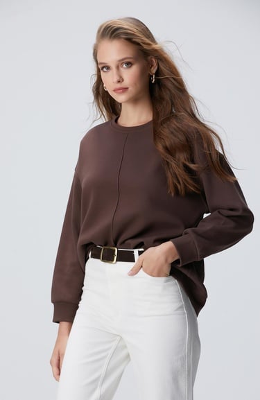  Network Kadın Kahverengi Sweatshirt