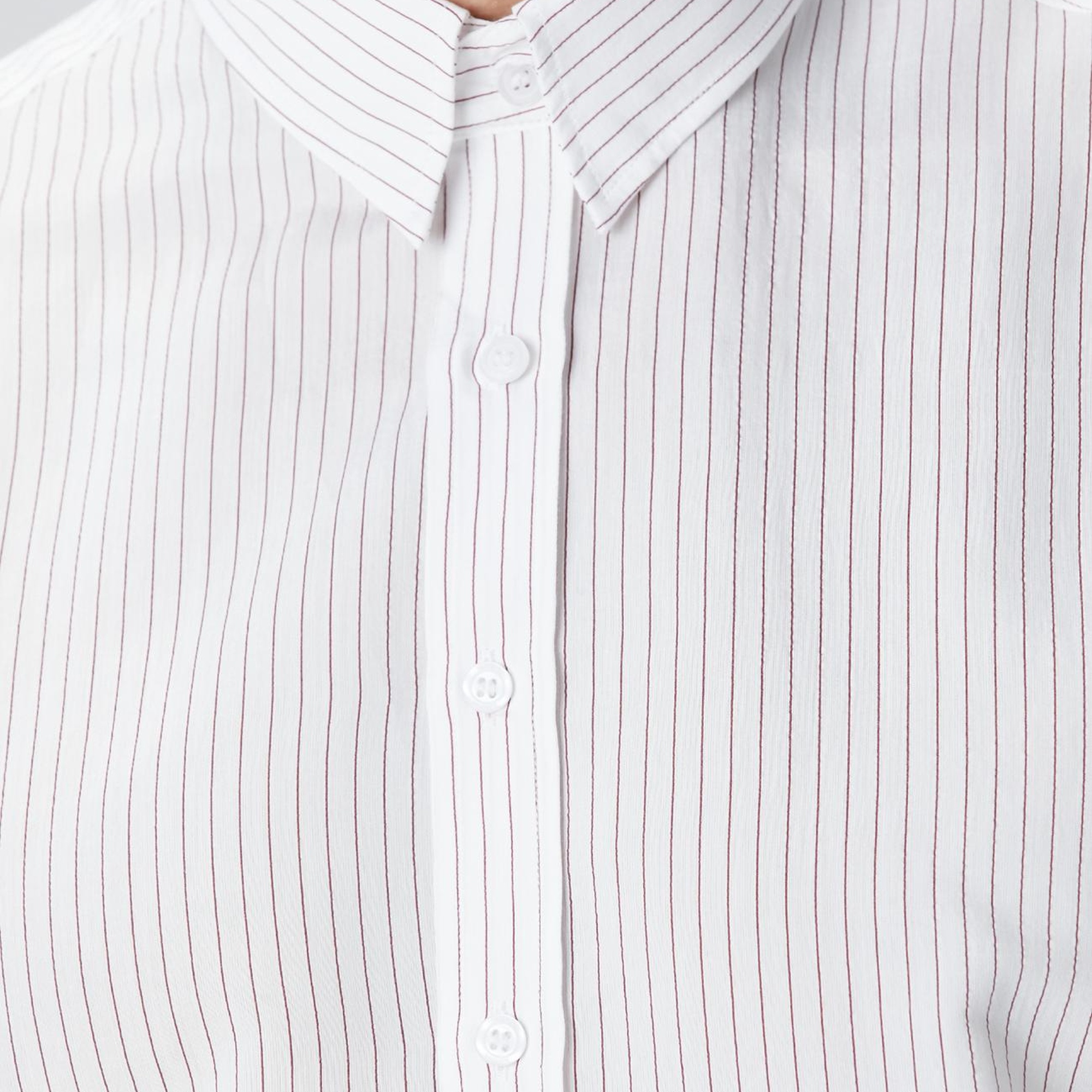 Network Erkek Beyaz Çizgili Gömlek