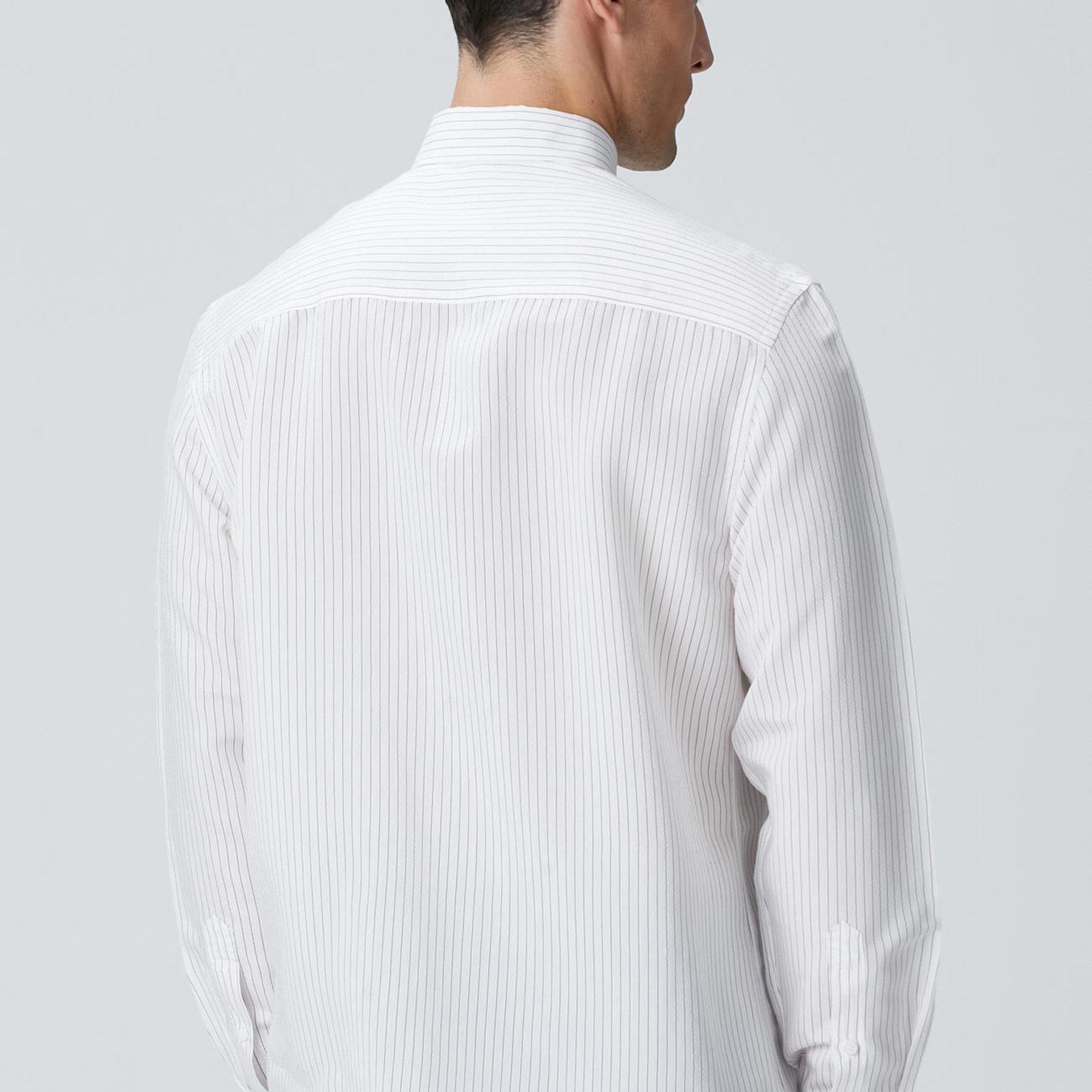 Network Erkek Beyaz Çizgili Gömlek