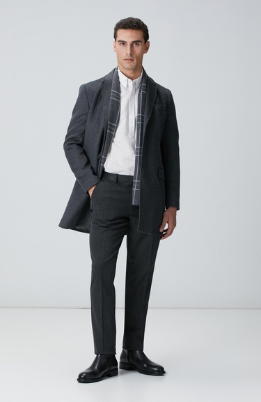  Network Erkek Beyaz Çizgili Gömlek