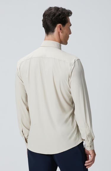  Network Erkek Bej Gömlek