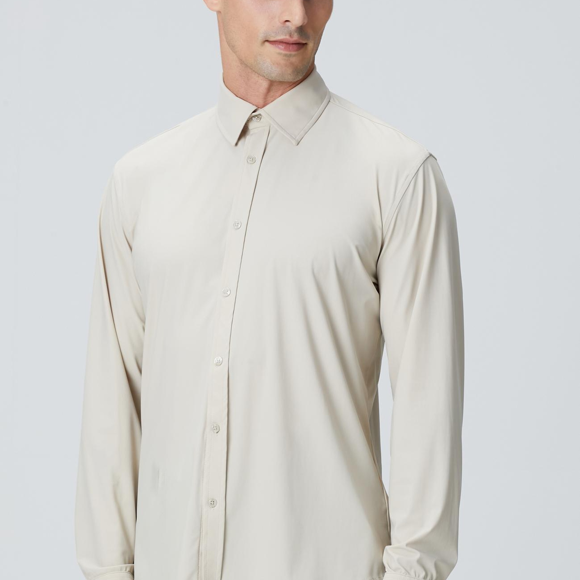 Network Erkek Bej Gömlek