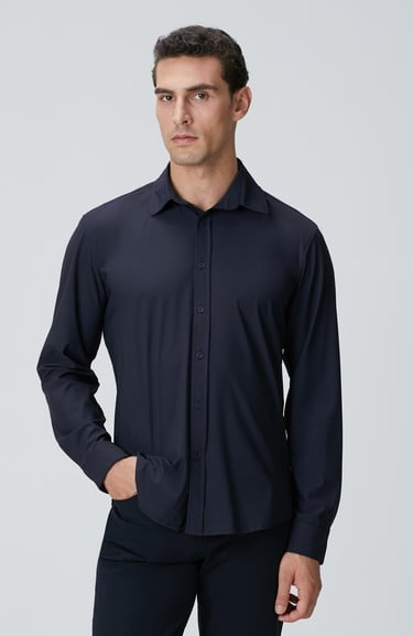  Network Erkek Lacivert Gömlek