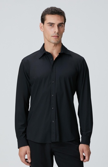  Network Erkek Siyah Gömlek
