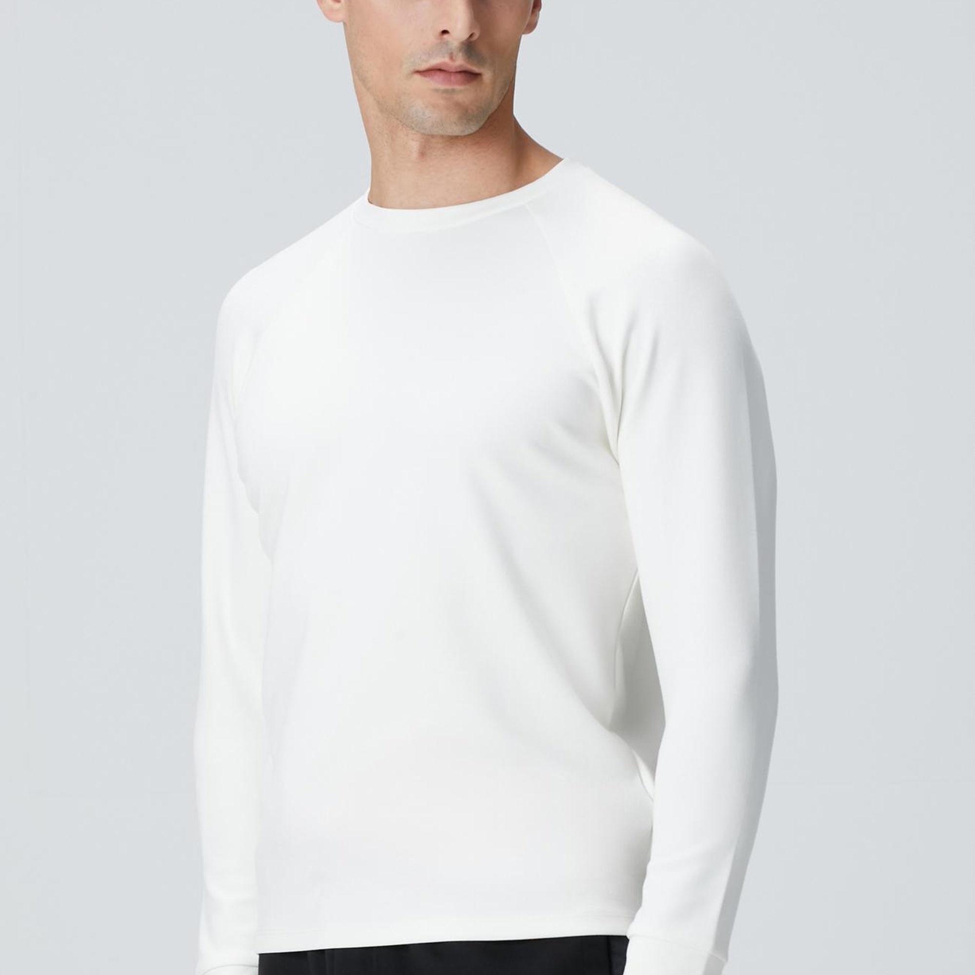 Network Erkek Kırık Beyaz Bisiklet Yaka Basic Sweatshirt
