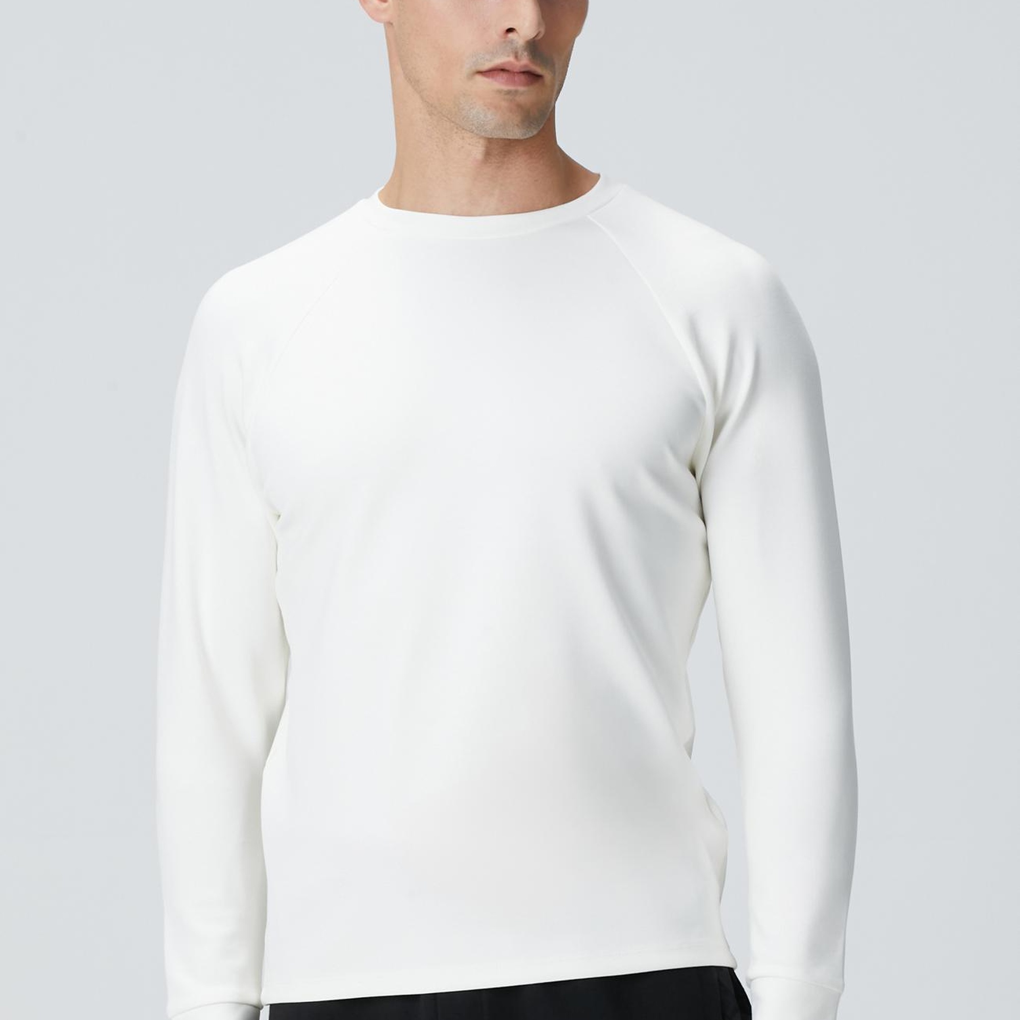 Network Erkek Kırık Beyaz Bisiklet Yaka Basic Sweatshirt