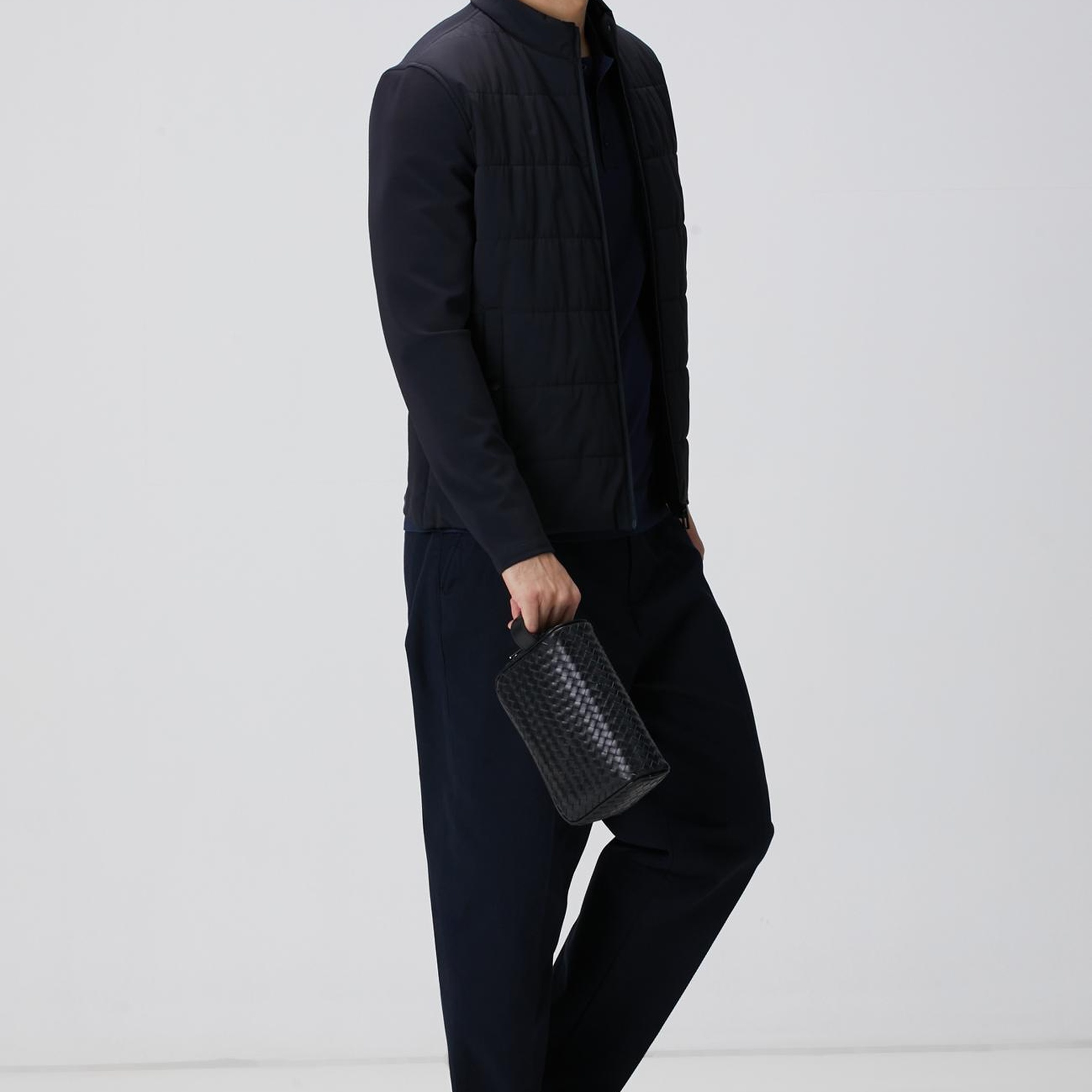 Network Erkek Siyah Deri Kozmetik Çantası