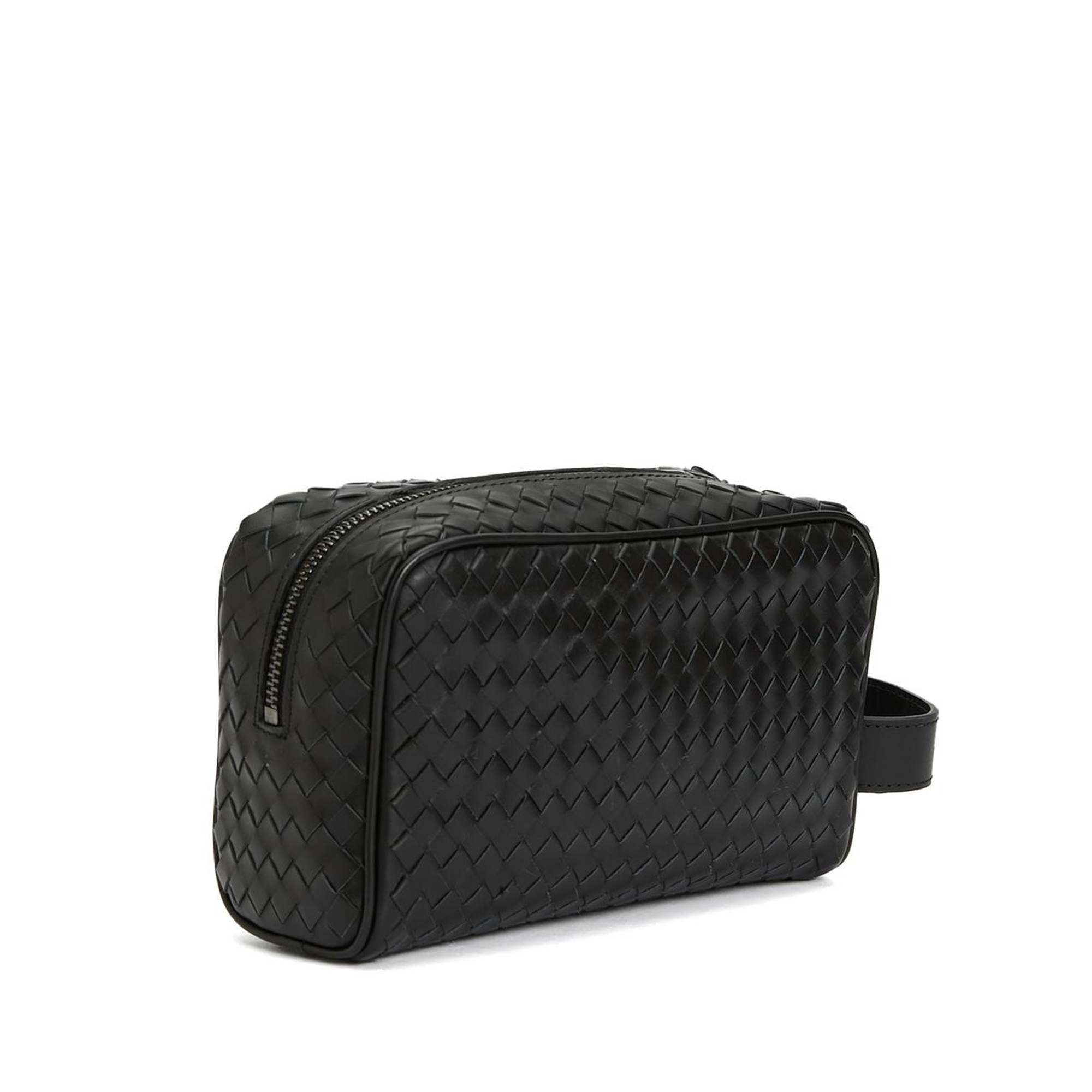 Network Erkek Siyah Deri Kozmetik Çantası