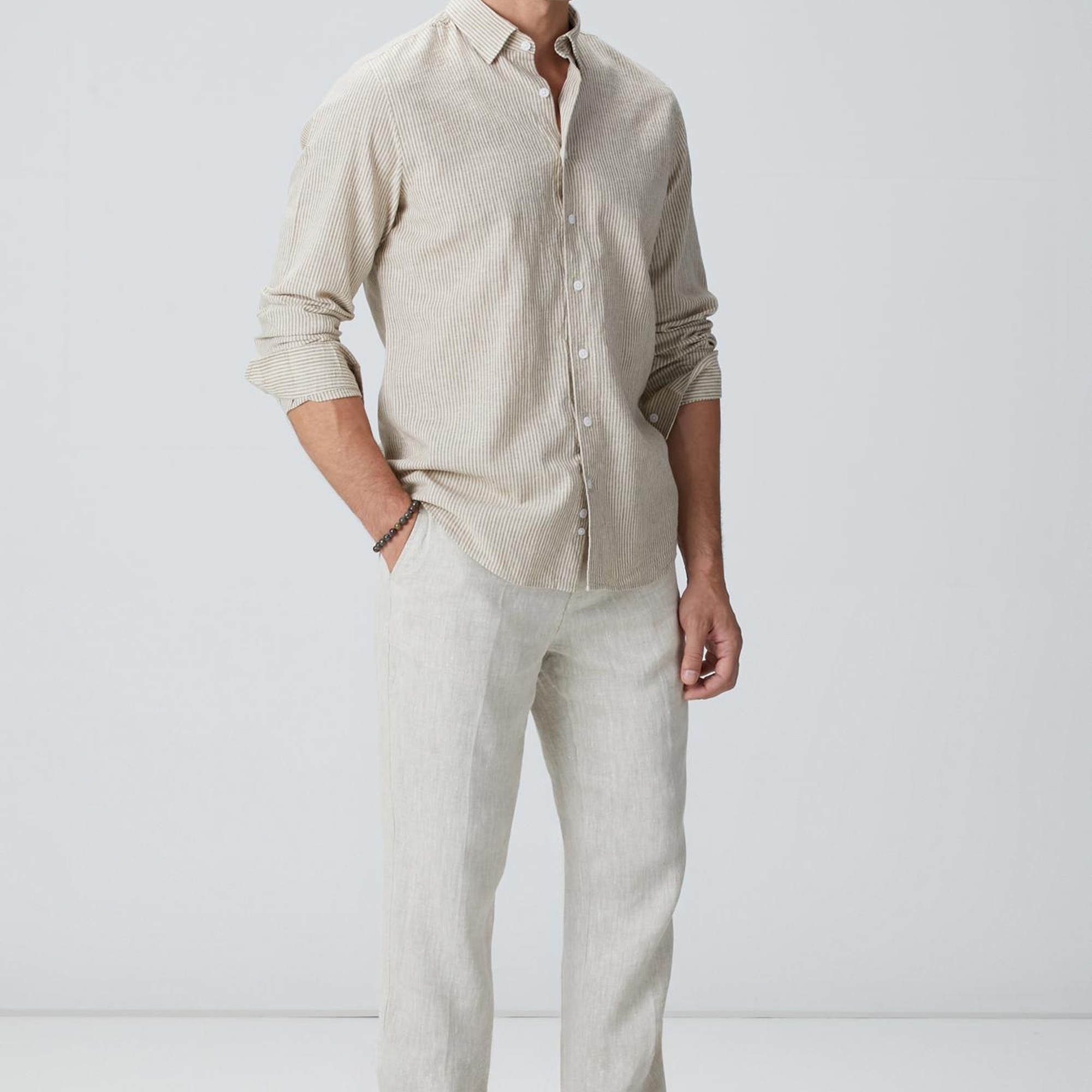 Network Erkek Vizon Keten Gömlek