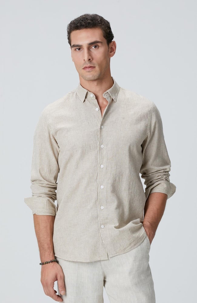  Network Erkek Vizon Keten Gömlek