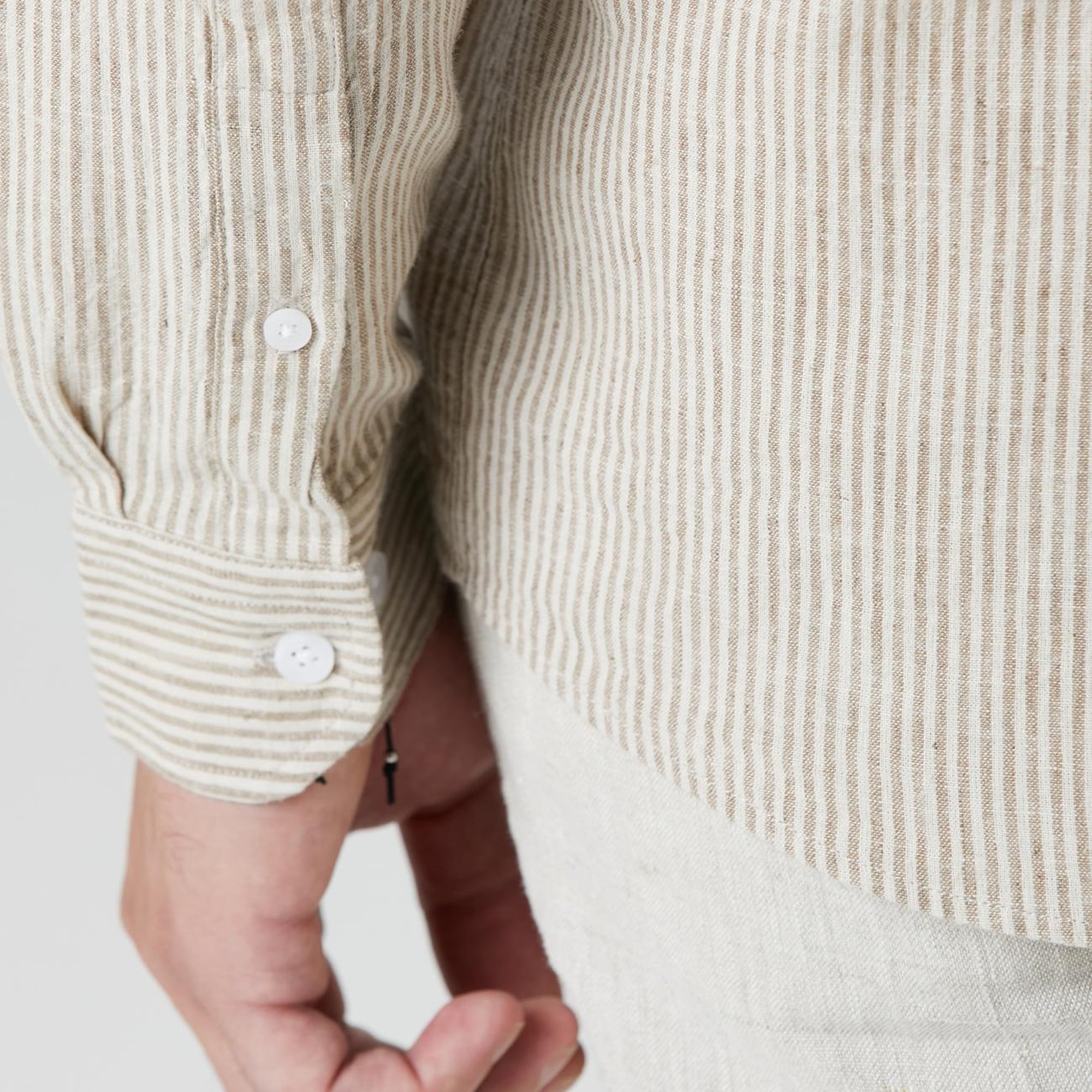 Network Erkek Vizon Keten Gömlek