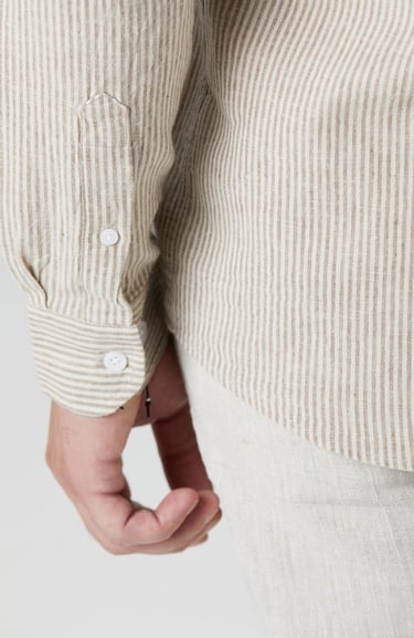  Network Erkek Vizon Keten Gömlek