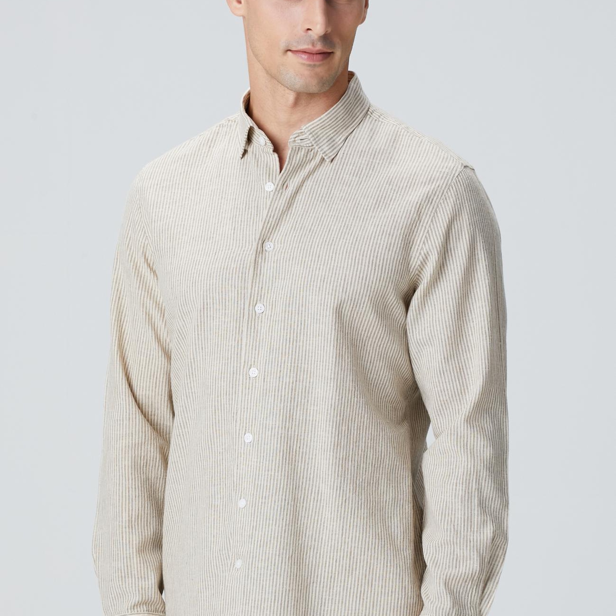 Network Erkek Vizon Keten Gömlek