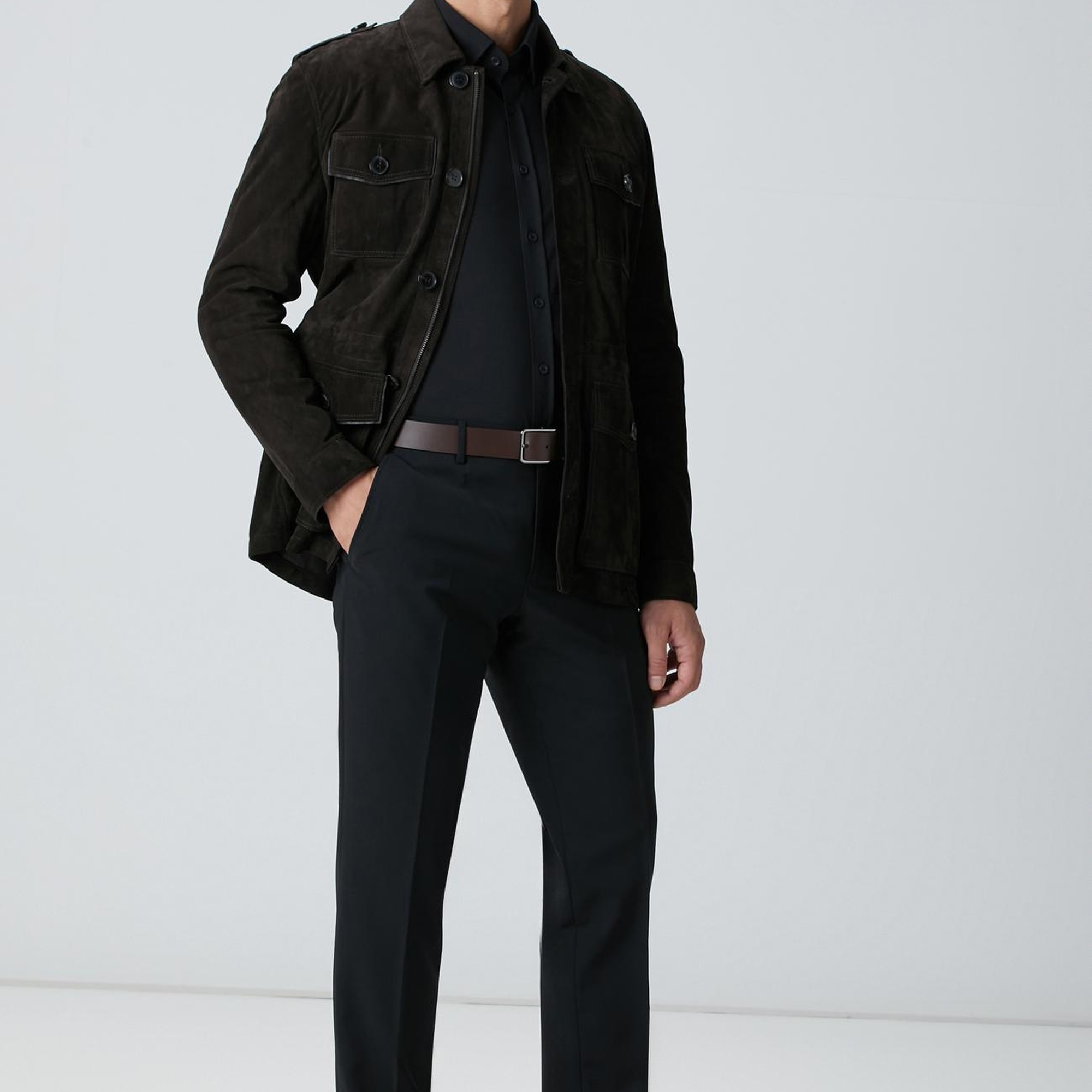 Network Erkek Siyah Petek Desen Gömlek