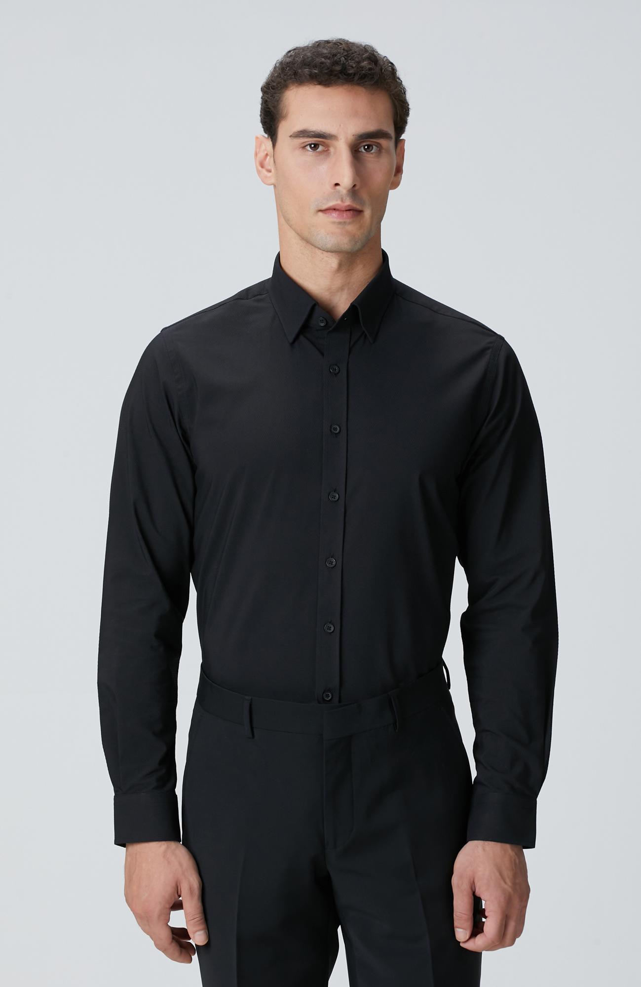  Network Erkek Siyah Petek Desen Gömlek