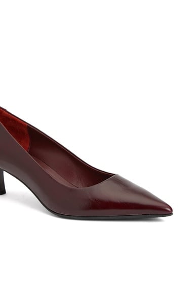  Divarese Kadın Bordo Deri Topuklu Ayakkabı