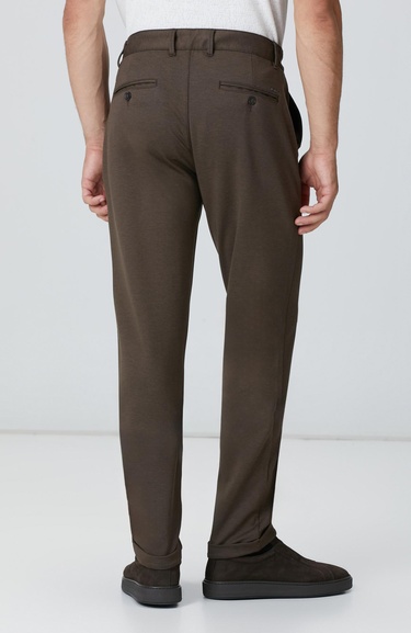  Network Erkek Acı Kahve Jogger Örme Pantolon