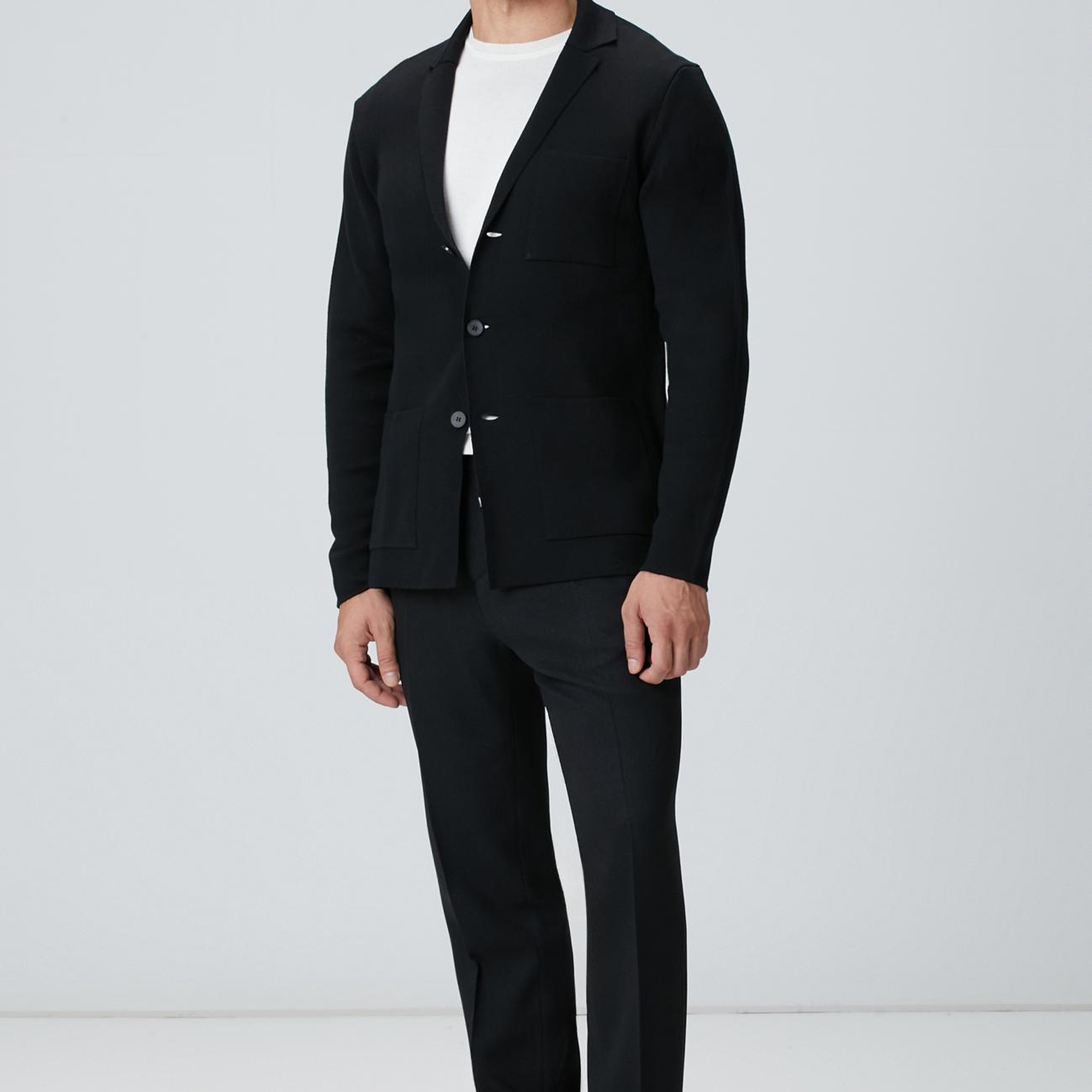 Network Erkek Kırık Beyaz Basic Kazak