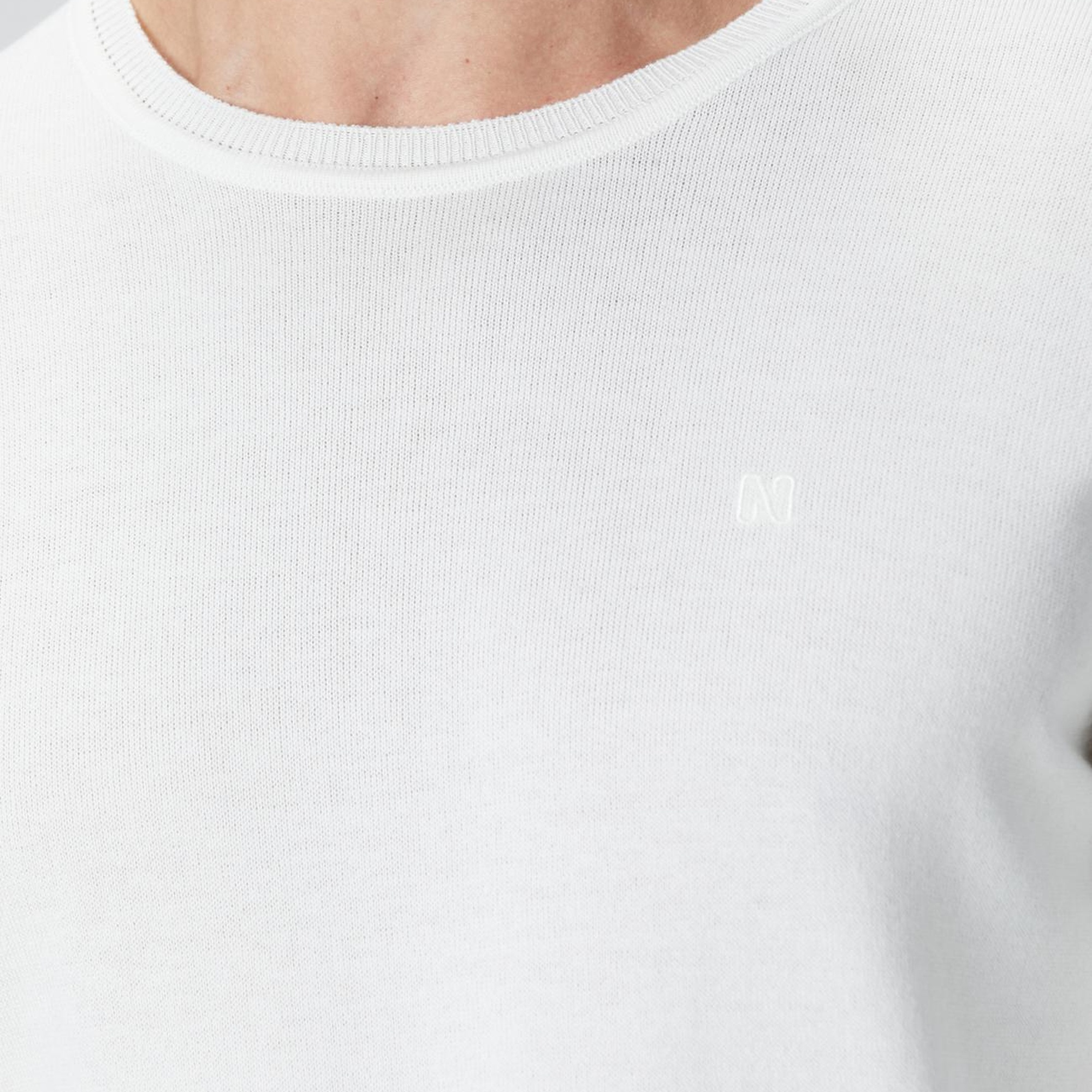 Network Erkek Kırık Beyaz Basic Kazak