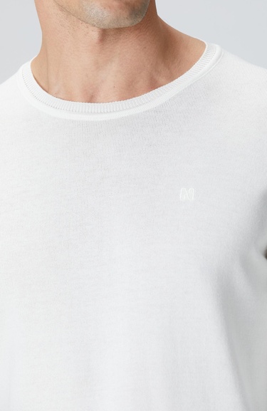  Network Erkek Kırık Beyaz Basic Kazak