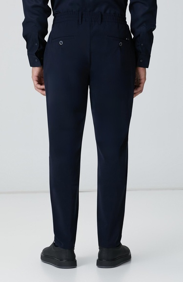  Network Erkek Lacivert Dokuma Jogger Pantolon