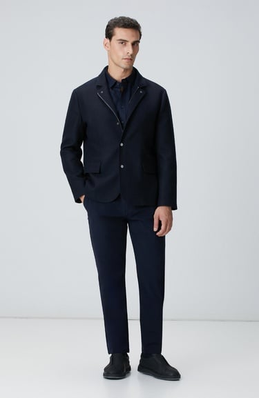  Network Erkek Lacivert Dokuma Jogger Pantolon