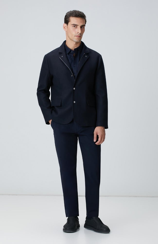  Network Erkek Lacivert Dokuma Jogger Pantolon