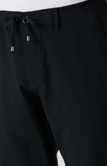  Network Erkek Siyah Dokuma Jogger Pantolon