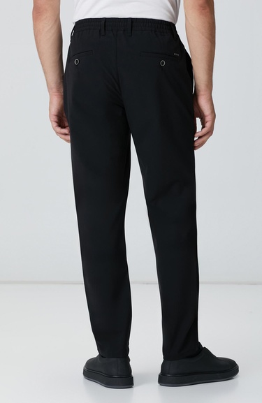  Network Erkek Siyah Dokuma Jogger Pantolon