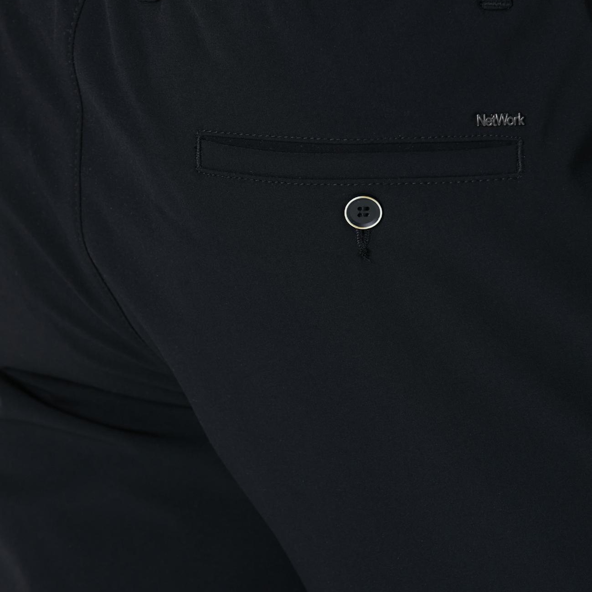 Network Erkek Siyah Dokuma Jogger Pantolon