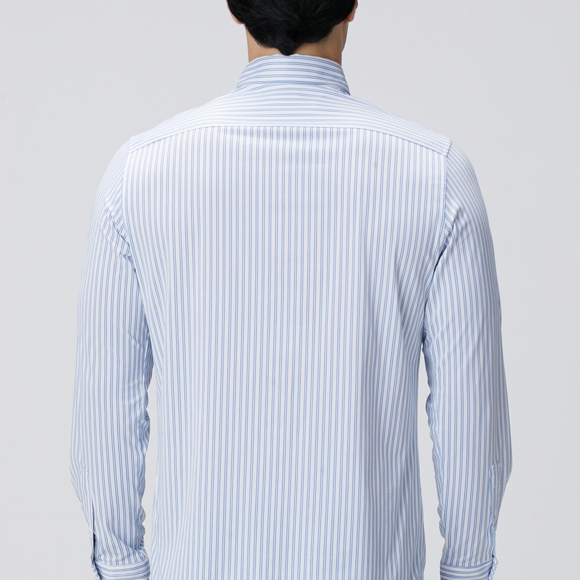 Network Erkek N-Tech Mavi Beyaz Çizgili Gömlek