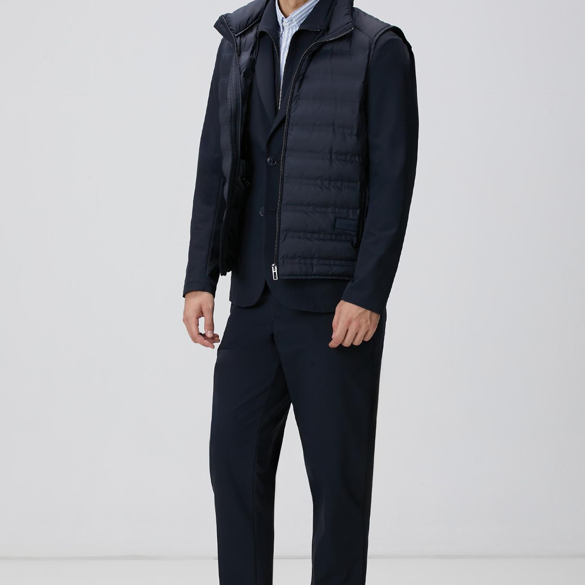 Network Erkek N-Tech Mavi Beyaz Çizgili Gömlek