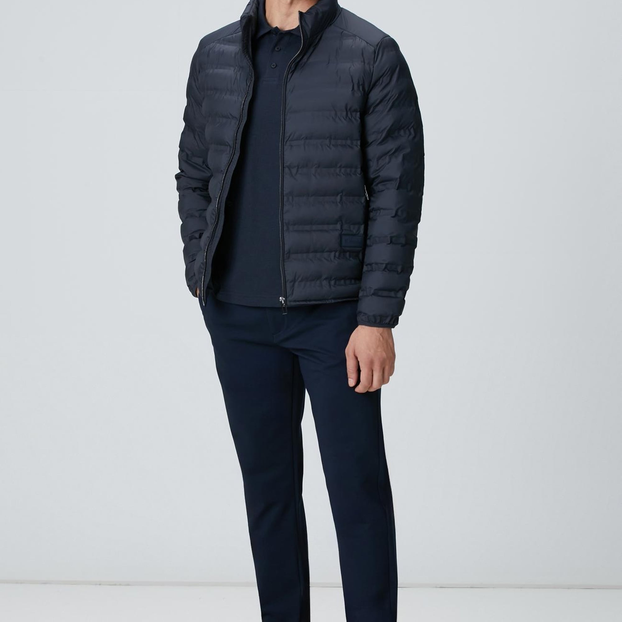 Network Erkek Lacivert Polo Yaka Düğmeli Jakarlı T-shirt