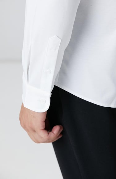  Network Erkek N-Tech Beyaz Örme Gömlek