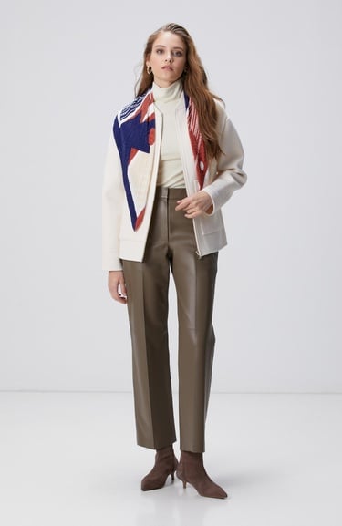  Network Kadın Limited Kırık Beyaz Yün Mont