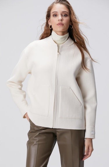  Network Kadın Limited Kırık Beyaz Yün Mont