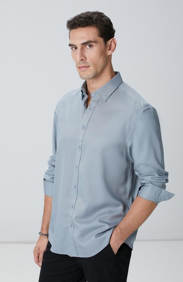  Network Erkek Mint Nane Lyocell Gömlek