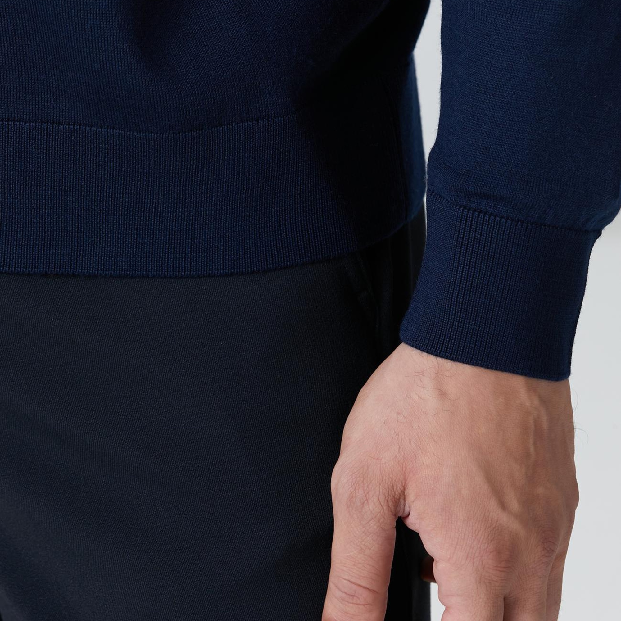 Network Erkek Lacivert Yün Karışımlı Triko Hırka