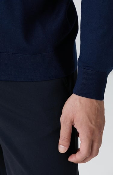  Network Erkek Lacivert Yün Karışımlı Triko Hırka