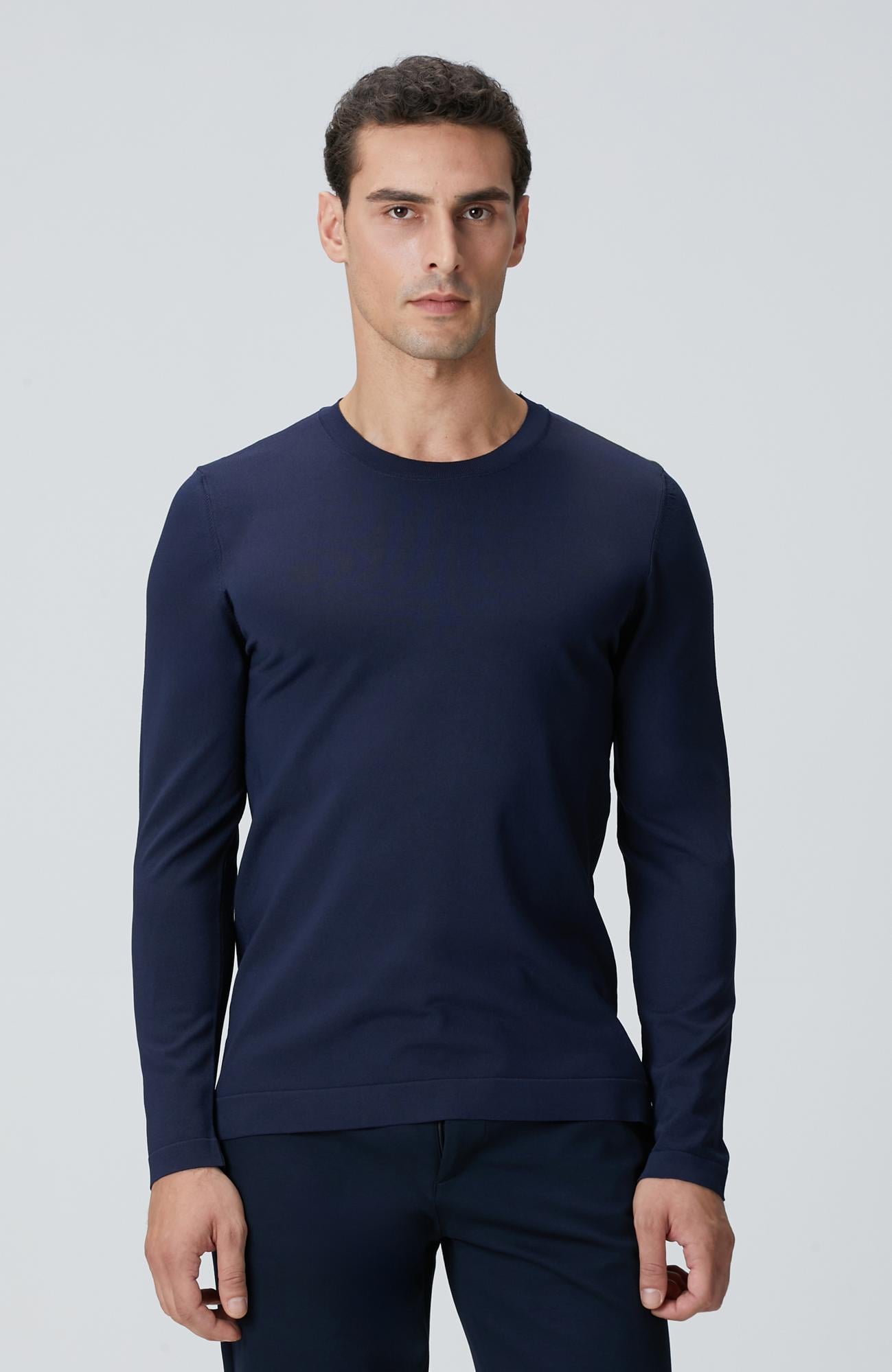  Network Erkek N-Tech Lacivert Basic Triko Kazak