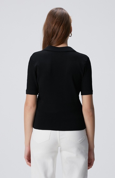  Network Kadın Siyah Düğme Detaylı Kazak