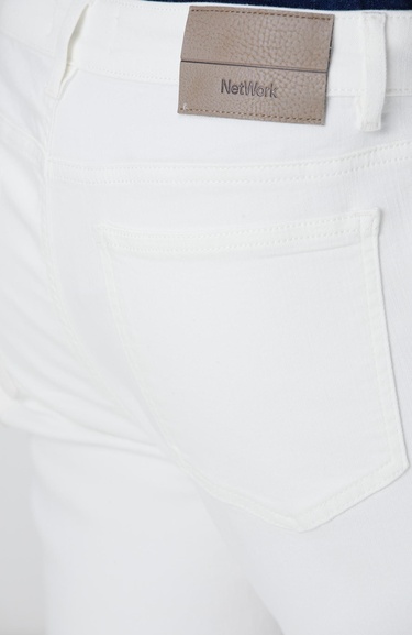  Network Erkek Kırık Beyaz Denim Pantolon