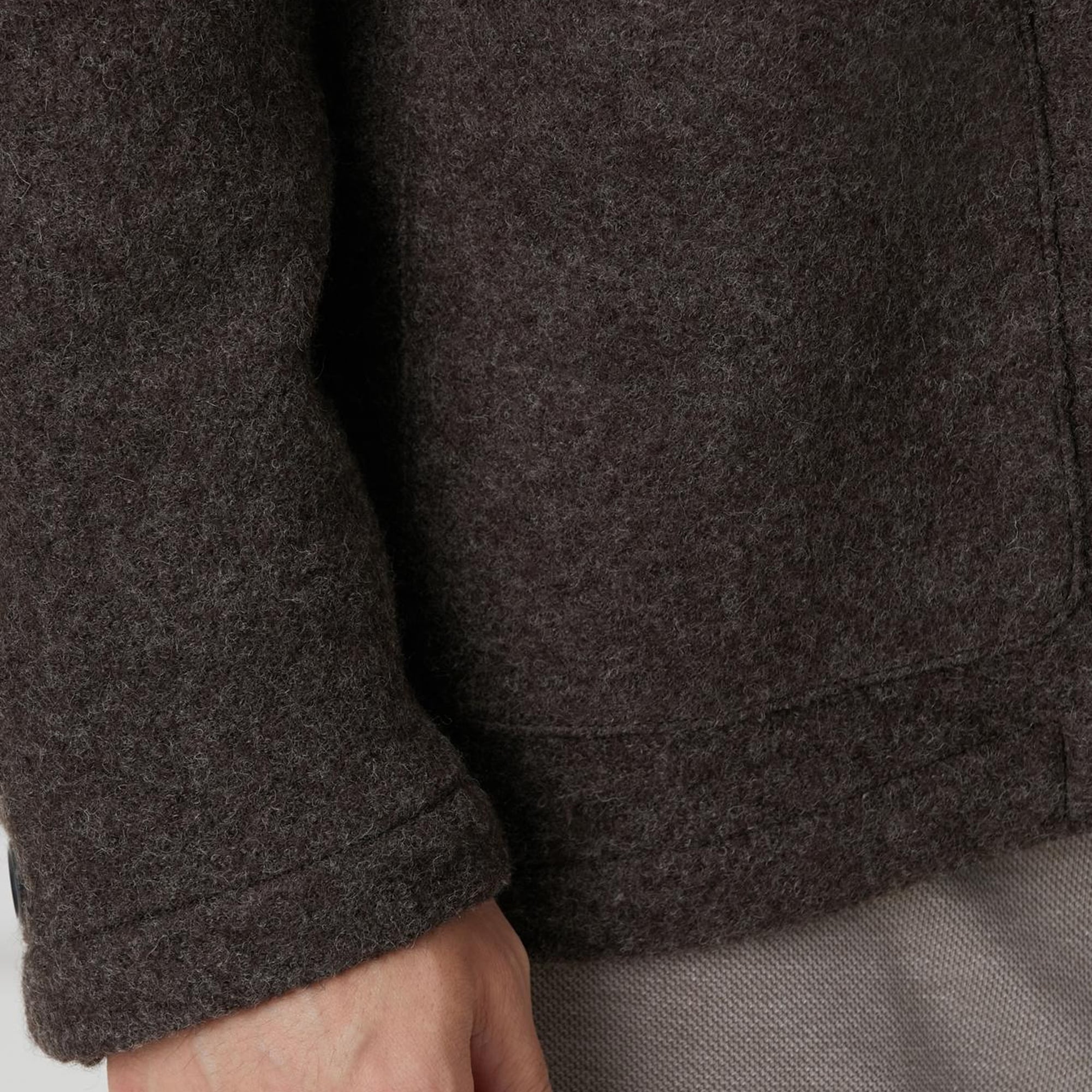 Network Erkek Kahverengi Örme Yün Ceket