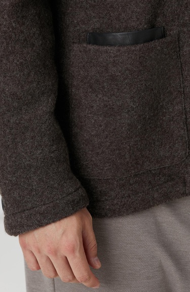  Network Erkek Kahverengi Örme Yün Ceket