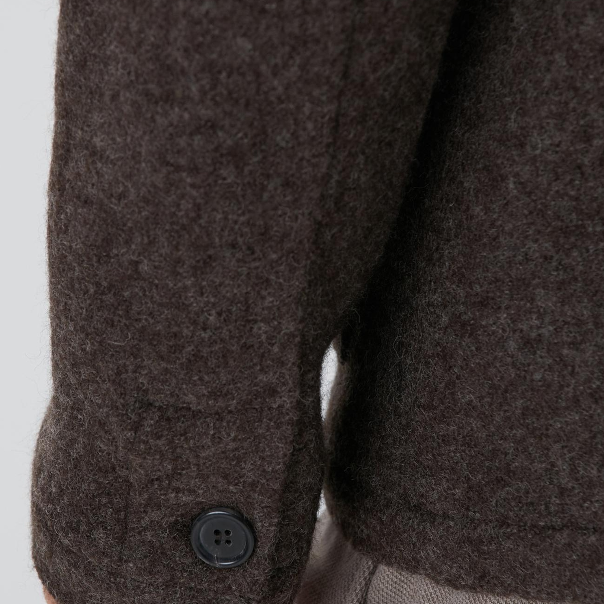 Network Erkek Kahverengi Örme Yün Ceket